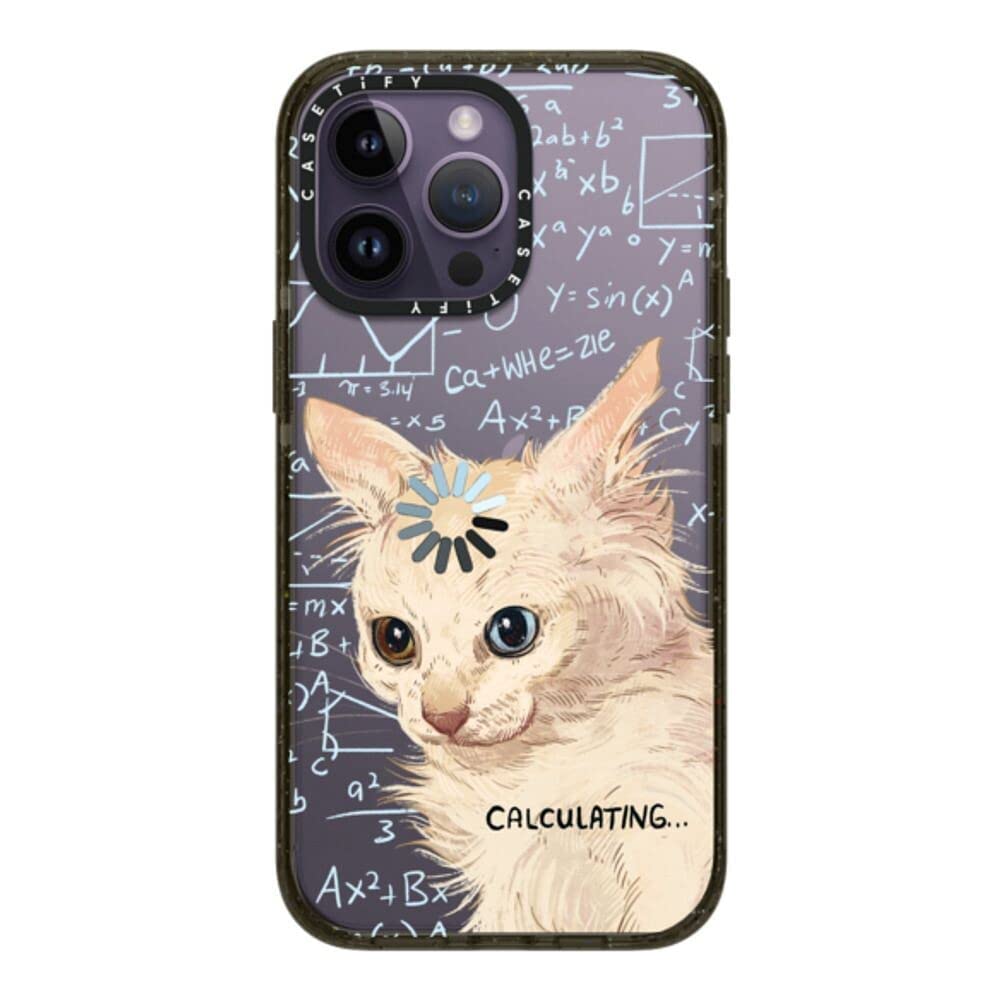 CASETiFYImpact iPhone 14 Pro Max Case [4X Military Grade Drop Tested / 8.2ft Drop Protection] - Calculating... by Catwheezie - Glossy Black