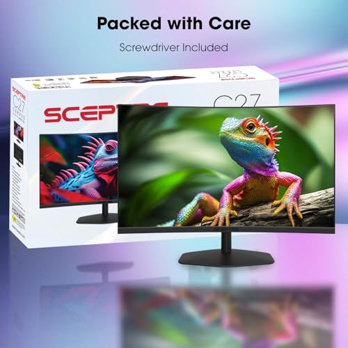 Sceptre New Curved 27-inch Gaming Monitor 1500R 100Hz HDMI X2 DisplayPort 1ms 100% sRGB, Build-in Speakers Machine Black 2026 (C275W-FW100T) - Image 4