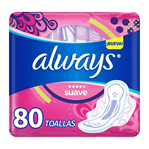 Cuidado Femenino, Drugstore Always Toalla Femenina Suave Flujo Abundante 80 Unidades