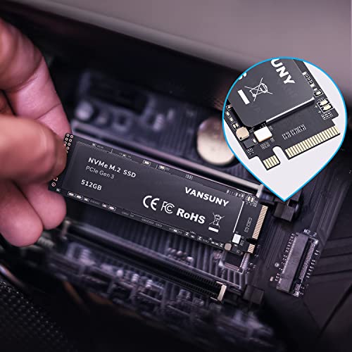 Image of Vansuny 512GB NVMe M.2 Internal Solid State Drive PCIe 3.0 TLC M.2 SSD 3D NAND 2280 Speed up to 3400 /2900MB /s Internal Solid State Hard Drive PCIe SSD
