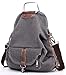 Produktbild SUNNY SHOP Damen Rucksack Handtasche Groß Schultasche Canvas Schultertasche Damen Schulrucksack Mädchen Reisen Daypacks Outdoor Rucksäcke Laptop Vintage (Gray)