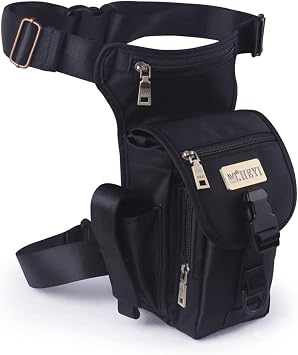Drop Leg Bag for Men, Waterproof Thigh Pack with Water Bottle Pouch, Large Capacity Fanny Pack Perfect for Outdoor Sports and Activities
