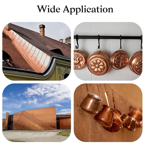Hosifiy Kupferblechrolle Kupferband, 3500 x 200 x 0.03mm Kupferblech für Verschiedene Hausreparatur DIY Schneiden Handwerk Machen
