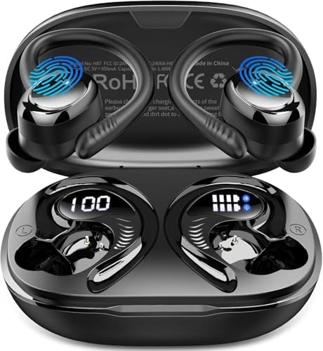 Bluetooth 5.4 Headphones Sport, 2025 In-Ear Headphones Wireless B...
