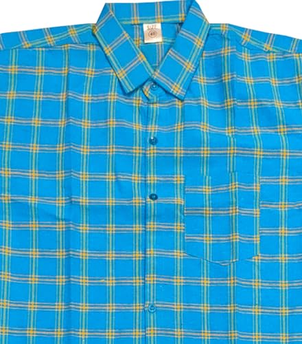 Image of Men's Self Design Casual Shirts Half Sleeves