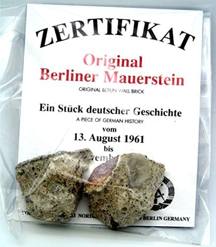 Real Piece of the BERLIN WALL with Certificate of Authenticity - Authentic Historic German Artifact Souvenir from Europe