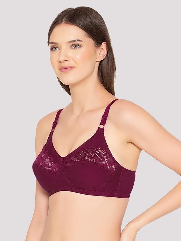 Image of Groversons Paris Beauty Women's Cotton, Full Coverage, Non-Padded, Non-Wired Bra (BR001)
