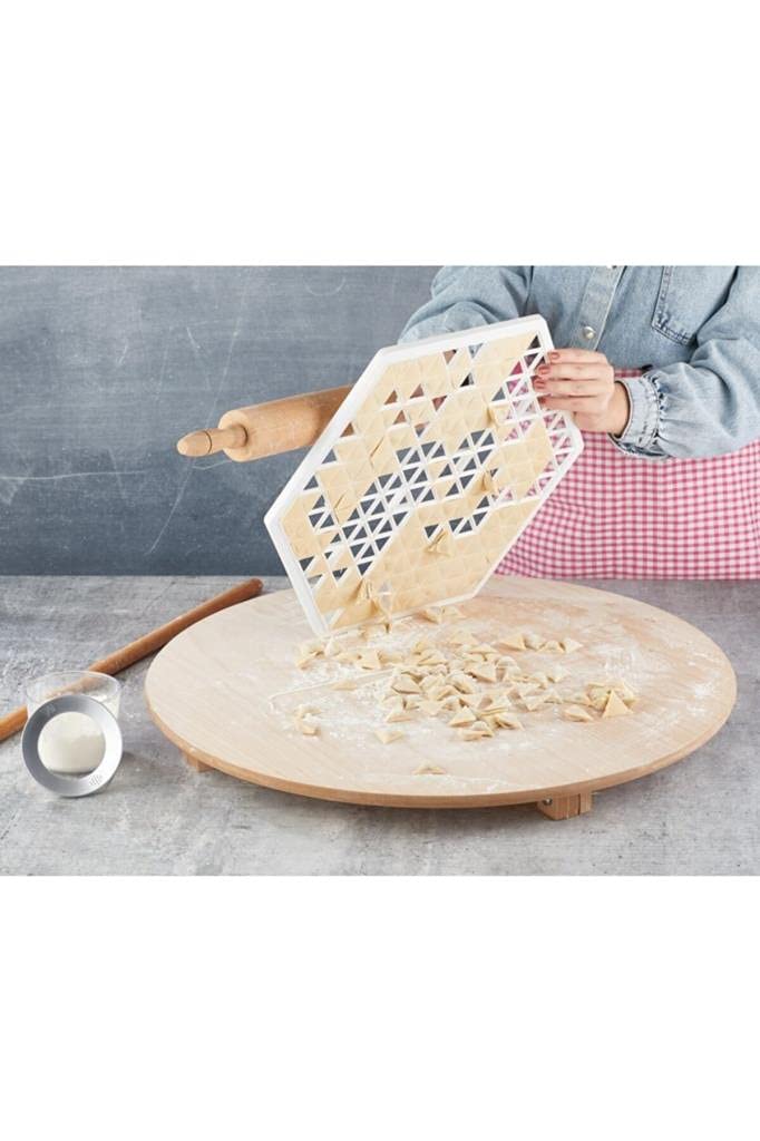 Vip Ahmet Shaper Gnocchi Manti a forma di Manti Kalibi Museruola Pelmeni 213 fori 44 cm forma triangolare, vip-35