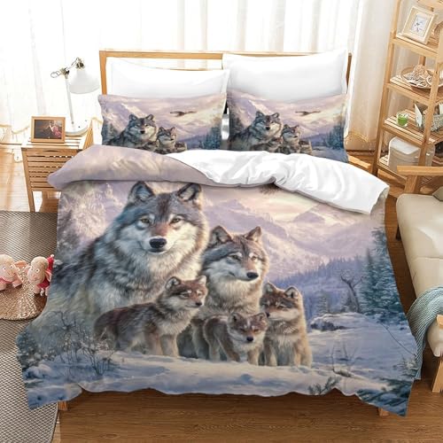 Parure de lit hypoallergénique WolfPrint à fermeture éclair - 3