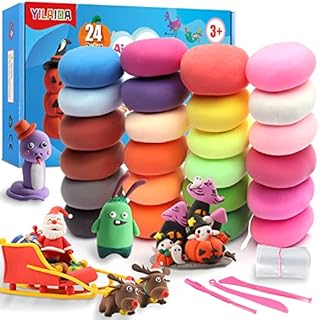 YILAIDA Air Dry Clay, 24 Colors Creative Educational Magic Clay Non Toxic Ultra Light Modeling Clay Best Gift for Boys Girls Perfect for Birthday Christmas