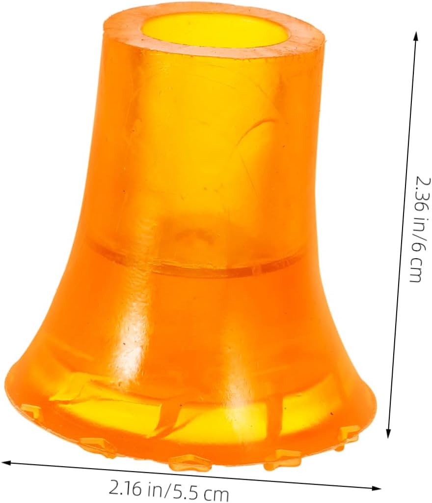 4pcs Non- Crutch Tips for Walking Sticks Foot Pads for Trekking Poles Easy Installation Safety and Stability Diameter Orange