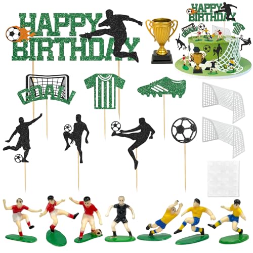 Tortendeko Fussball, 28 Stück Tortenaufleger Fussball Deko Geburtstag Kinder, Fußball Kuchendeko Junge, Fußball Kindergeburtstag Kuchen Topper, Torten Deko Figuren Tortendeko Fussball, 28 Stück Tortenaufleger Fussball Deko Geburtstag Kinder, Fußball Kuchendeko Junge, Fußball Kindergeburtstag Kuchen Topper, Torten Deko Figuren