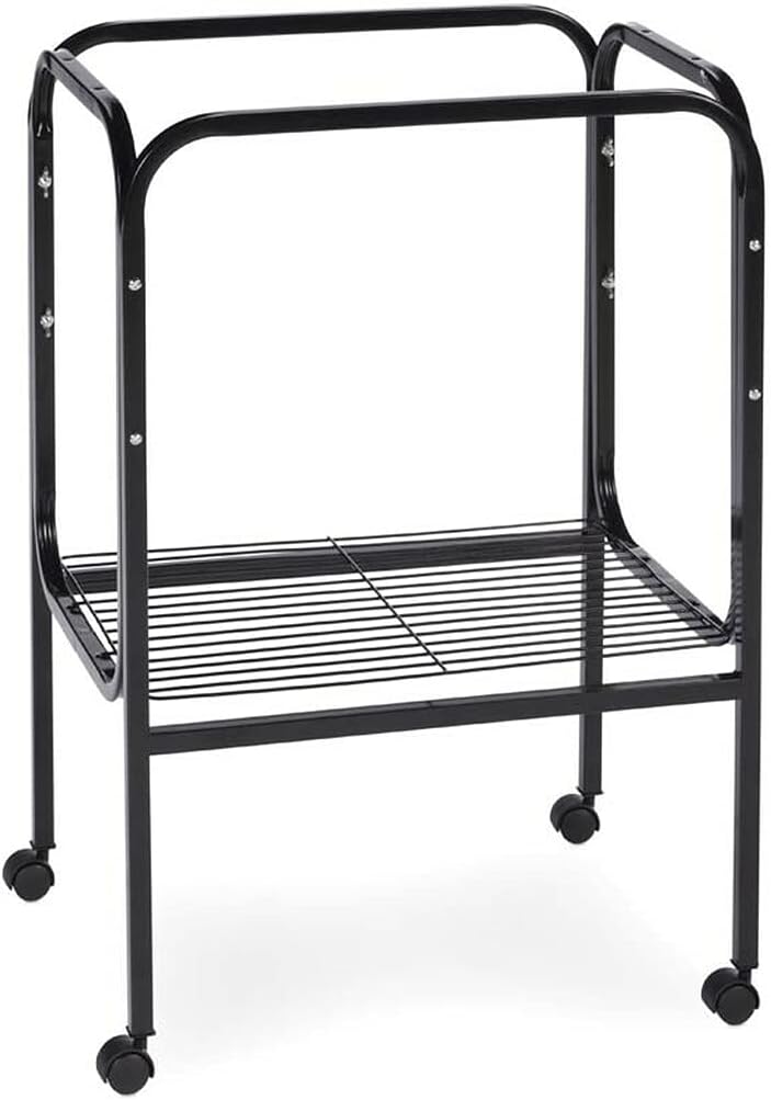 Prevue Pet Products BPV444 Bird Cage Stand with Castors for 18-Inch Diameter Base Cages, Black/White