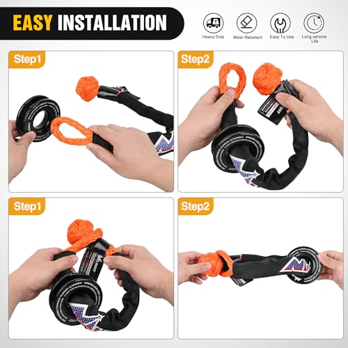 Nilight Synthetic Soft Shackle & Recovery Ring Kit by Nilight - Used condition - Image 7