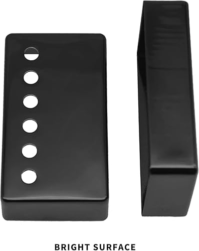 Miniatura 4 de Cubierta Humbucker para guitarra Humbucker cromada 502.047 in, se adapta a la mayoría de Epiphone Les Paul, 2 piezas (negro)