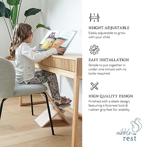 Image of Nibble and Rest Footsi Grow, Height Adjustable Children's Footrest, Provides Fundamental Foot Support for Children Ages 3-9