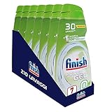 finish gel na precio  Finish Powergel - Detergente para lavavajillas, 0%, 210 lavados, 7 paquetes de 30 lavados de líquido para lavavajillas contra la suciedad persistente