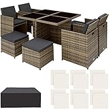 DETALLES DEL PRODUCTO: Medidas totales silla (ancho x fondo x alto): aprox. 54 x 58 x 82 cm; asiento (ancho x fondo): aprox. 48 x 40 cm; capacidad de carga: 150 kg // Medidas totales taburete (ancho x fondo x alto): aprox. 45 x 45 x 33 cm; capacidad de carga: 150 kg // Medidas totales mesa (largo x ancho x alto): aprox. 112 x 112 x 72 cm; capacidad de carga: 75 kg.