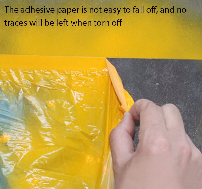 Miniatura 4 de Papel de enmascarar, 59, 43, 22 pulgadas, 3 tamaños, 66 pies de largo por rollo, cinta y cortina para cubierta de pintura automotriz, suministros de