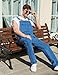 Yuanbang Overalls for Men Fashion Blue Coveralls Work Utility Denim Bib Jumpsuit with Zipper(Mid-Blue,XXL)