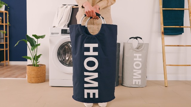 Lot De 2 Paniers à Linge Pliables WELLENBORG® - Grand Panier 82L Avec 3 Compartiments