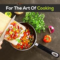 KICHLY Kitchen Pots and Pans Set Non Stick 5pcs Induction Frying Pans 20cm 28cm, Saucepan with Lids 20cm, 18cm, Non Induction Saucepan 16cm, Bakelite Handles Oven and Dishwasher Safe Pots Set, Black — image 7