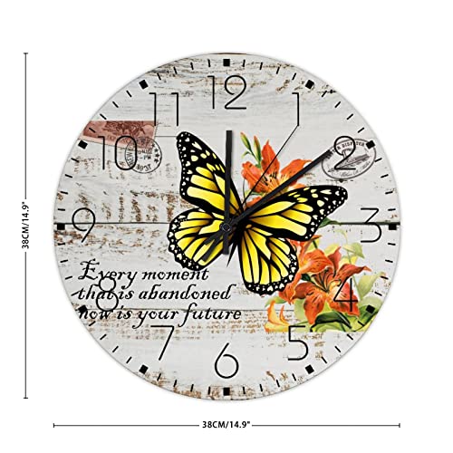 Horloge murale rustique en bois de qualité supérieure 38 cm - 3