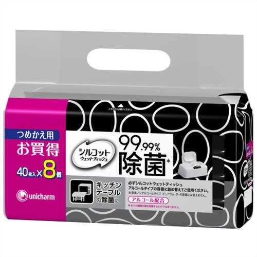Amazon.co.jp: シルコット 99.99% 除菌ウェットティッシュ詰替 40枚×8
