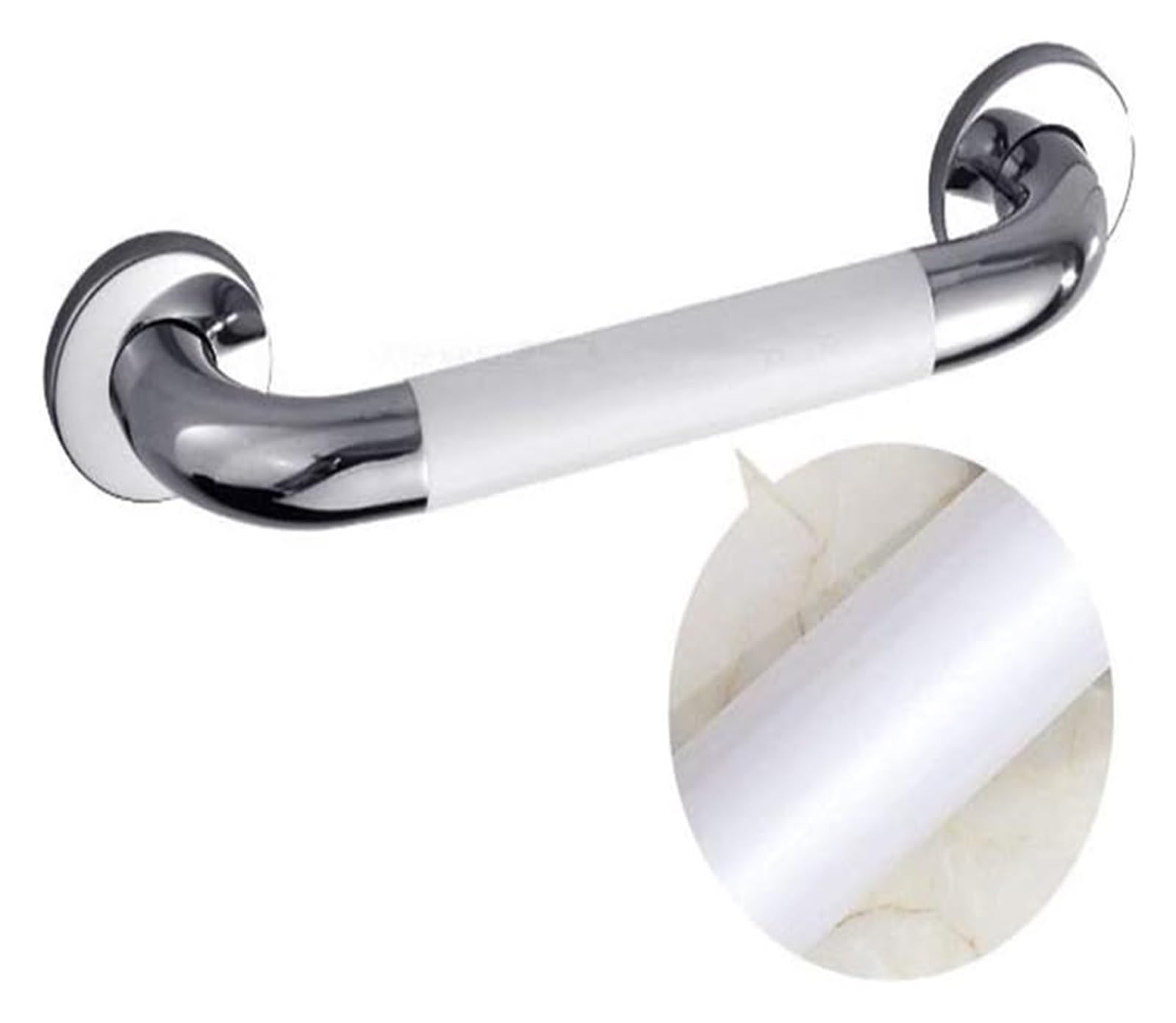 Grab Rails Bath Wall Attachment Handrails,Grab Bar Rails Bathroom Grab Bar, Round Armrests, Wall-Mounted Straight Hair Towel Rack, Sturdy Brass Shower Safety Handle for B