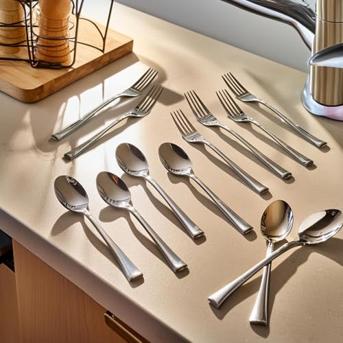 Cutlery (Set of 12, Stainless Steel Spoons - 6 and Forks - 6), 100% Food Grade, Non Toxic, Anti-Rust, Dishwasher Safe, Perfect Gifting Set for All Occasions