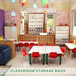 2 Pack Classroom Headphone Storage Organizer 30 Pockets, white - Image 5