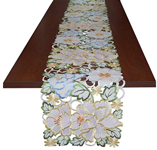 Ecosol Designs Flowery Table Runner (13"X87", Summer Colors) #TOP2