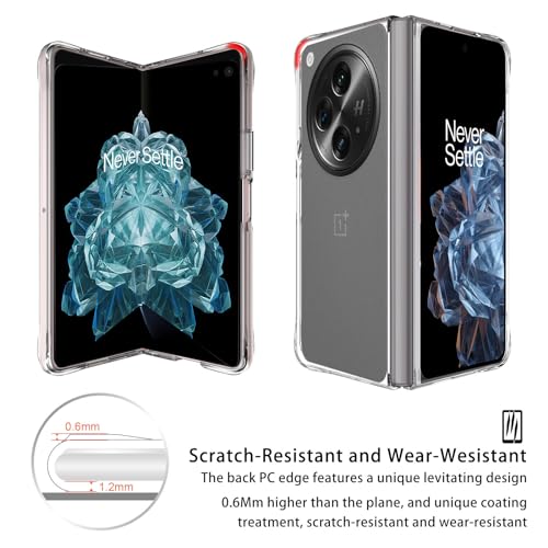Zeking for OnePlus Open Case, Crystal Clear Slim Fit Thin Lightweight Hard PC Bumper Shockproof Protection Reinforced Corners Case Cover for OnePlus Open by Zeking - Image 2