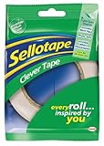 tape writer machine Color: transparente Sellotape Clever Tape Write On Copier Friendly Tearable 24mmx50m Ref 1714935