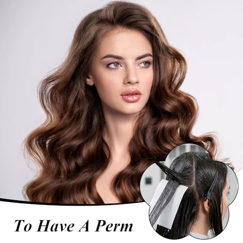 200 Stück Dauerwelle Papier, 15 x 8 cm Spitzenpapier Dauerwelle, Lockenpapier, Einweg-Dauerwellenpapier, Hhitzebeständiges Haare Perm Papier für Kalte und Heiße, Friseursalon