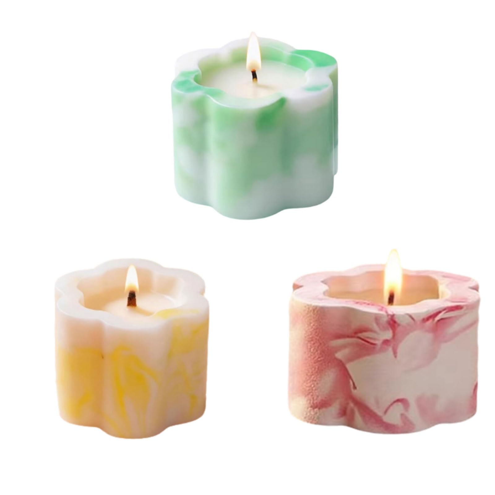 Fhvkrbtx 3Pcs Scented Candle, Soy Wax Mini Aroma Candles 45 Hour Burn Time Multicolor 9Pcs Home Decor(3Pcs)