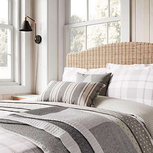 Image of HELENA SPRINGFIELD CLASSIC CHECK COVER SET GREY