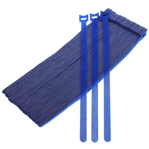 ULTECHNOVO 100 piezas Reusable Loop Fastener Cable Ties Correas de sujeción para cables de alta resistencia para la gestión de cables eléctricos y de carga bajo el escritorio