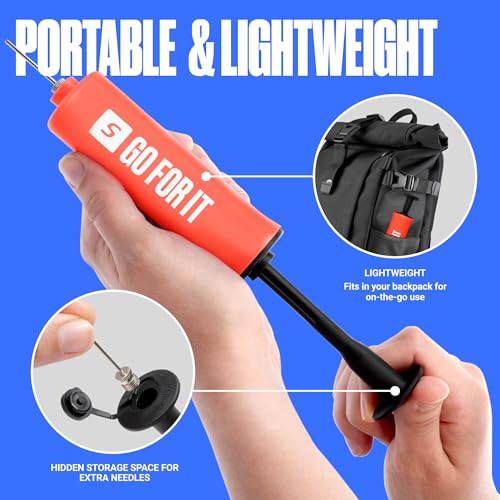 image for SPORTBIT Ballpump for Sports Balls - Basketball Pump for Sport Balls -