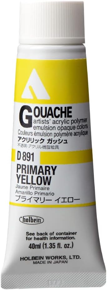 Holbein Acrylic Gouache 40 ml Primary Yellow