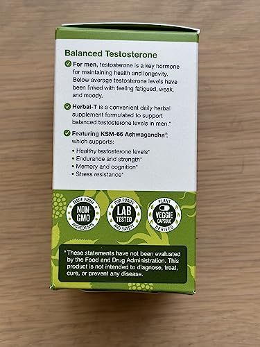 DailyNutra Herbal T Men’s Health Formula - Supplement for Endurance, Vitality, and Healthy Aging - w/KSM-66 Ashwagandha, Tongkat Ali, Tribulus, Eleuthero, and Horny Goat Weed (60 Capsules)