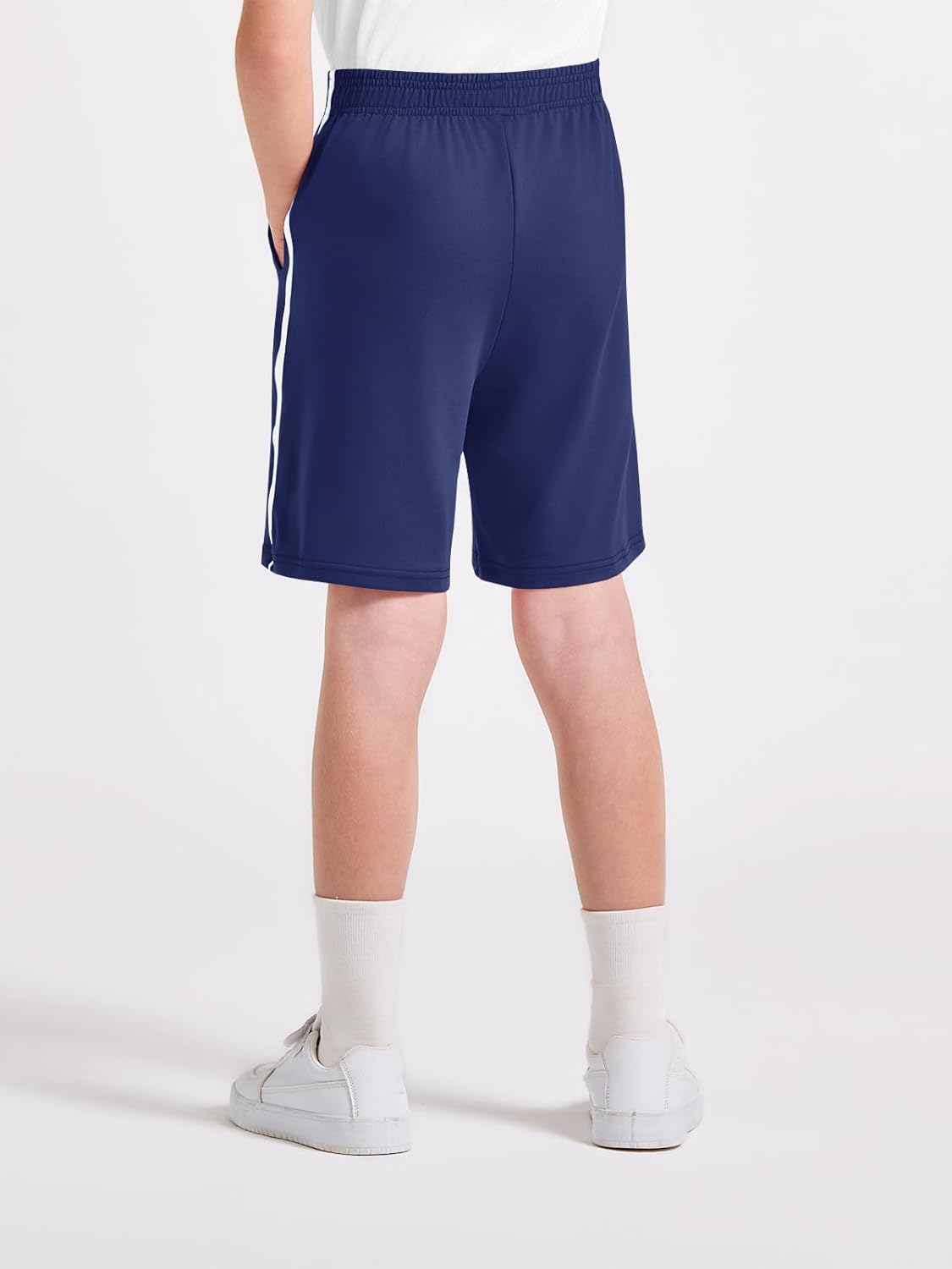 Haloumoning Boys Athletic Shorts Kids Active Elastic Waist Breathable Basketball Soccer Gym Shorts with Pockets 5-14 Years - Image 5