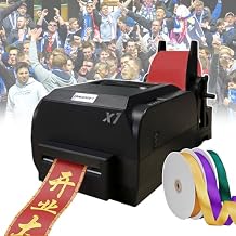 Satin Ribbon Printing Machine,Digital Satin Ribbon Printing Machine,with Ribbon Holder,for Weddings/Birthdays/Various Festivals/Corporate Image Promotion/Home Decoration,Singlerow