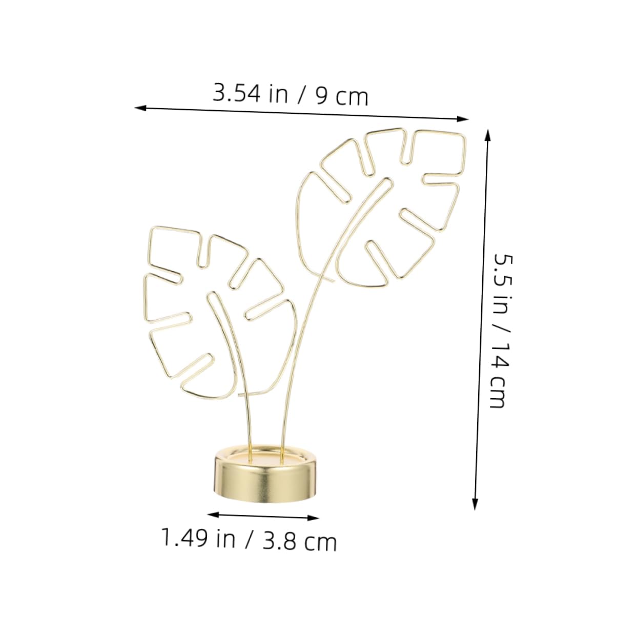 OFFSCH 2Pcs Metal Monstera Leaf Memo Clip Stand Elegant Place Card Holders for Weddings Events and Office Decor Photo Display for Notes and Business Cards