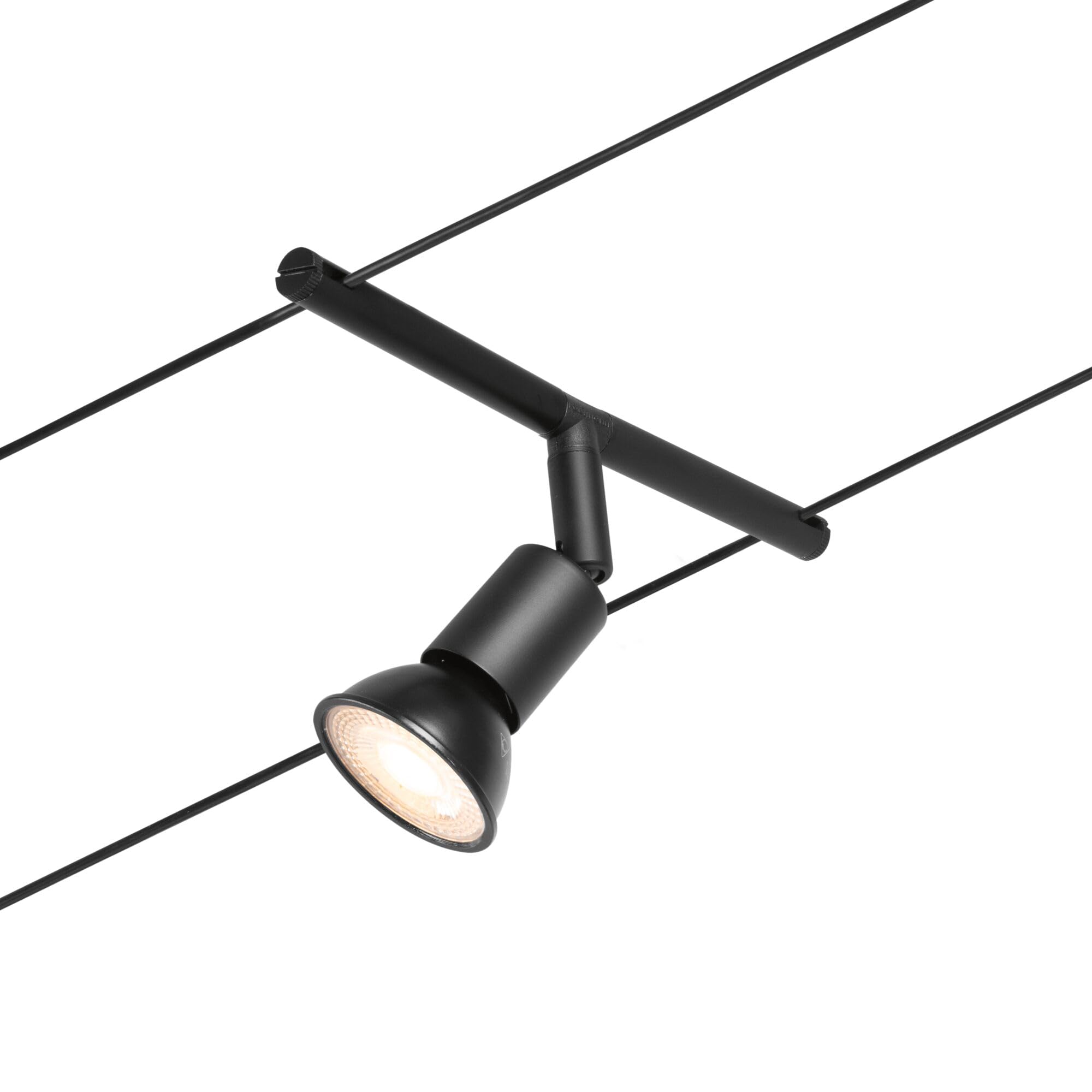 Paulmann 94446 CorDuo Set Système de Câbles Salt DC 5 x 10 watts max, Éclairage Extensible Noir Mat Câble Métallique Matière Plastique GU5,3 Système de Câbles sans Ampoules