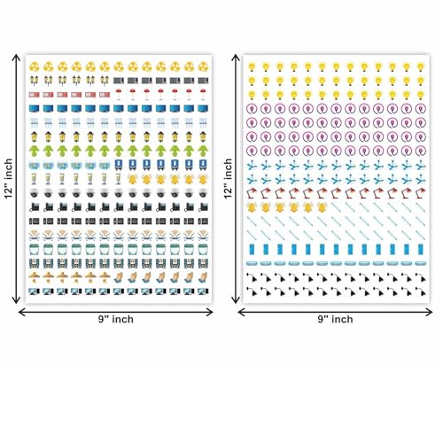 Image of Switch Board Stickers for Home and Office - 560 Self Adhesive Electric White Switch Board Covers, Vinyl Transparent Stickers for Lightbulb, Fan, AC, Stickers (Multicolour)