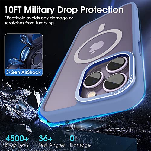 Image of eller sante Trans Armor MagPro for iPhone 14 Pro Case Cover, 6 Feet Drop, Metal Ring Camera Protection, Shockproof, Scratch Resistant, Slim, Compatible with MagSafe Back Cover - Sierra Blue