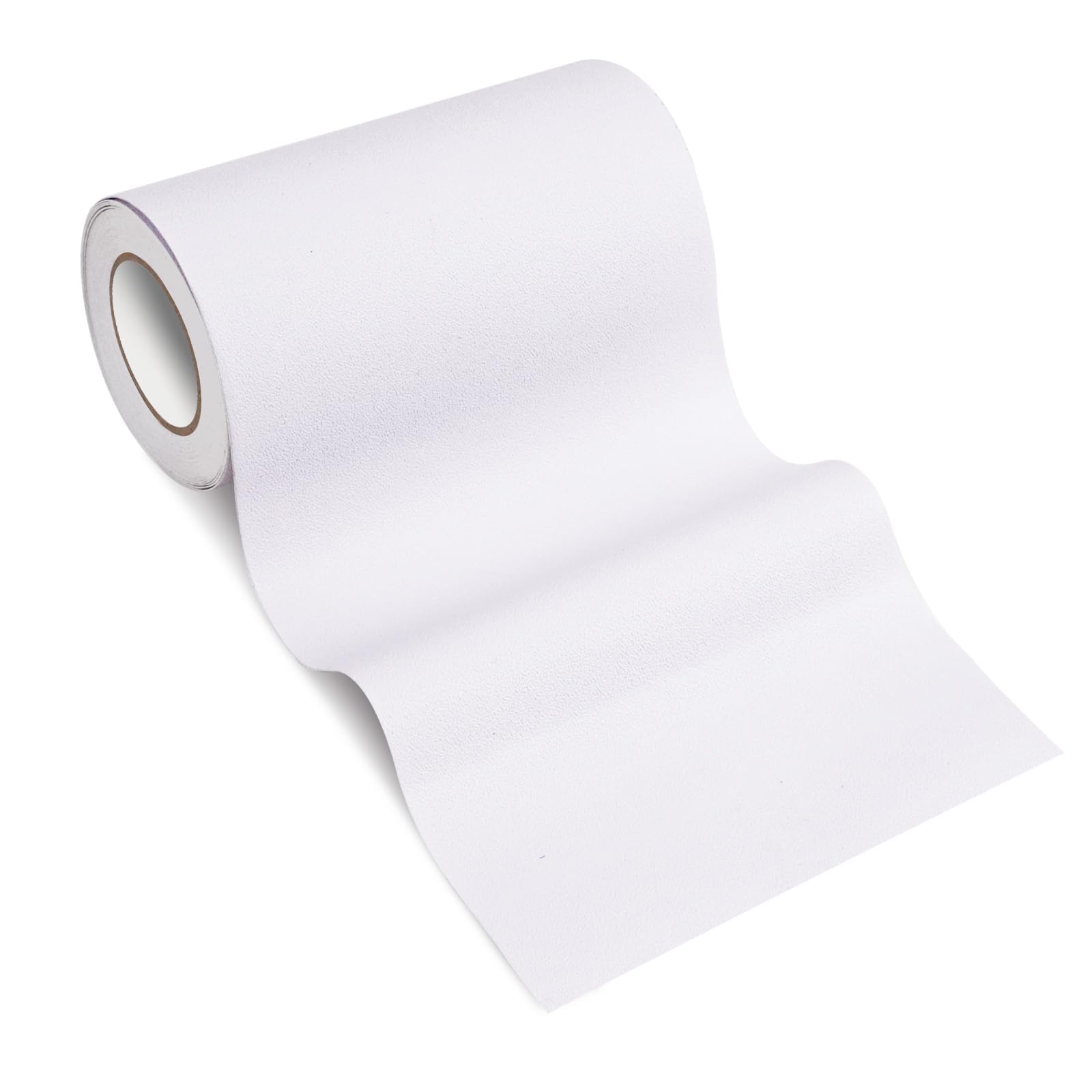 Frise de papier peint autocollante PVC 10x500 cm amovible imperméable blanc