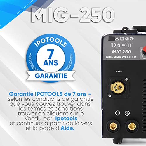 Poste a souder MIG MAG soudure propre sans projection IPOTOOLS 250A