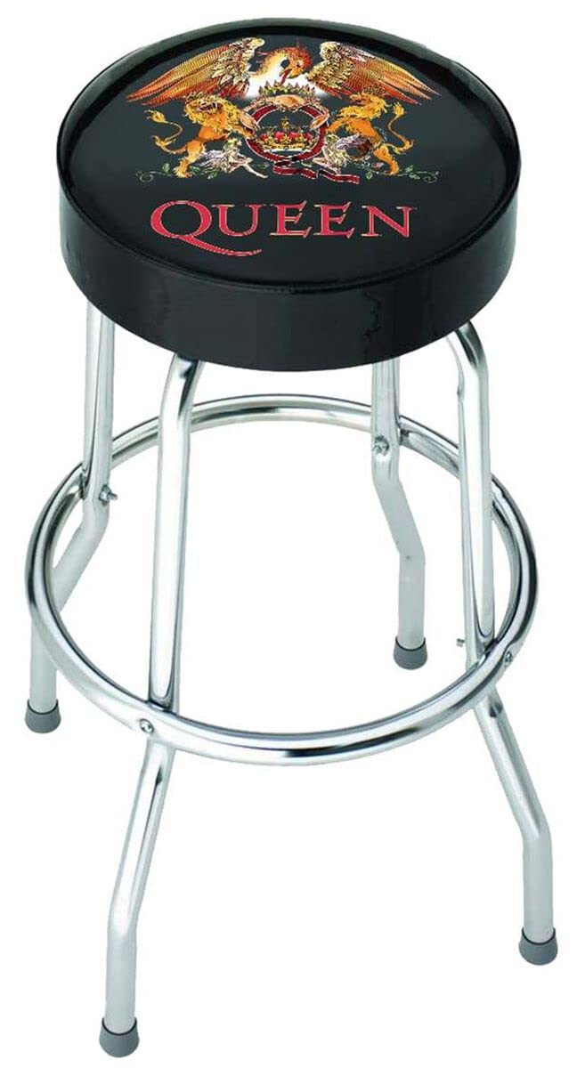 Tabouret de bar Queen Rocksax 72 cm siège rembourré pivotant chrome